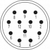  Вставки  М23  сигнальные вставки-12-Полюсный вывод по часовой стрелке  7.001.9121.13